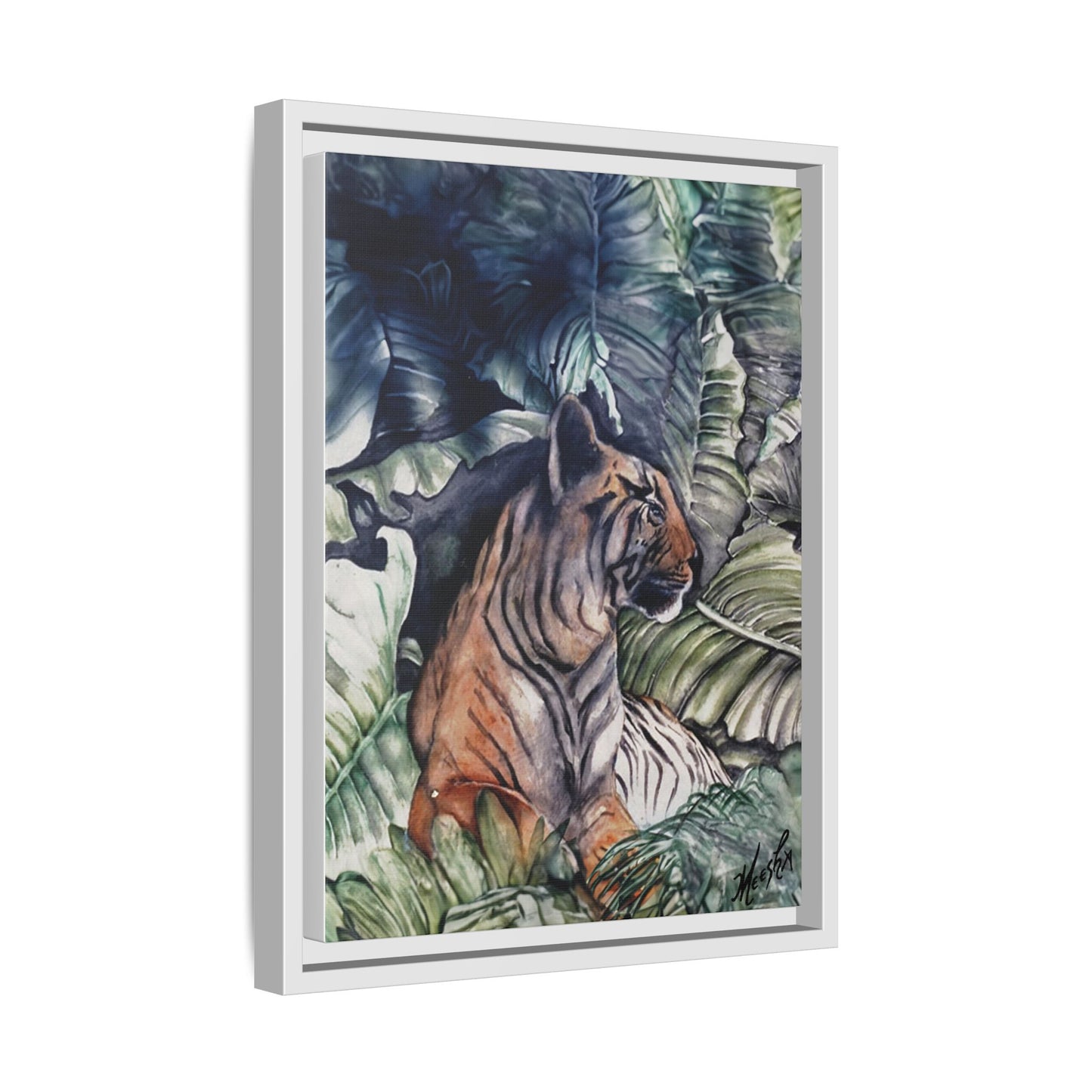 Watchful Warrior Framed Canvas Print