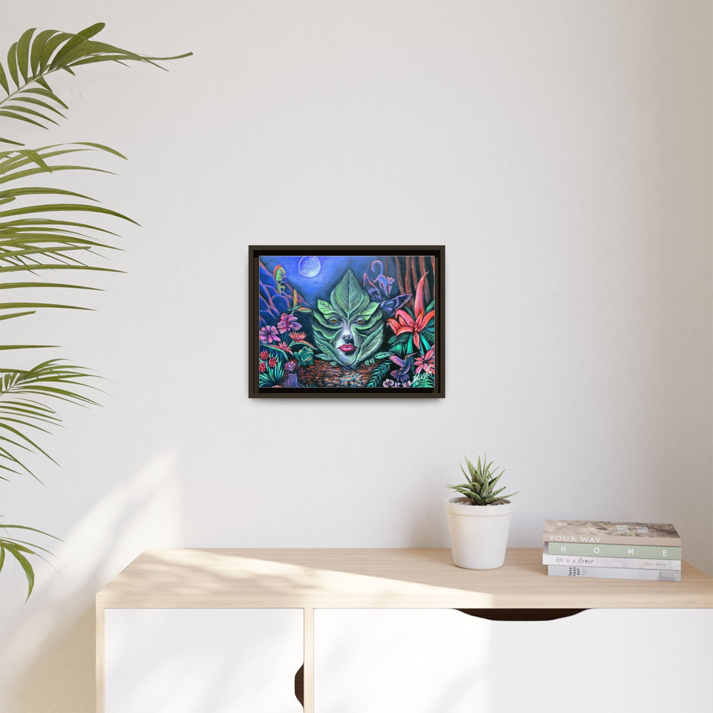 Moonlight Mischief Framed Canvas Print
