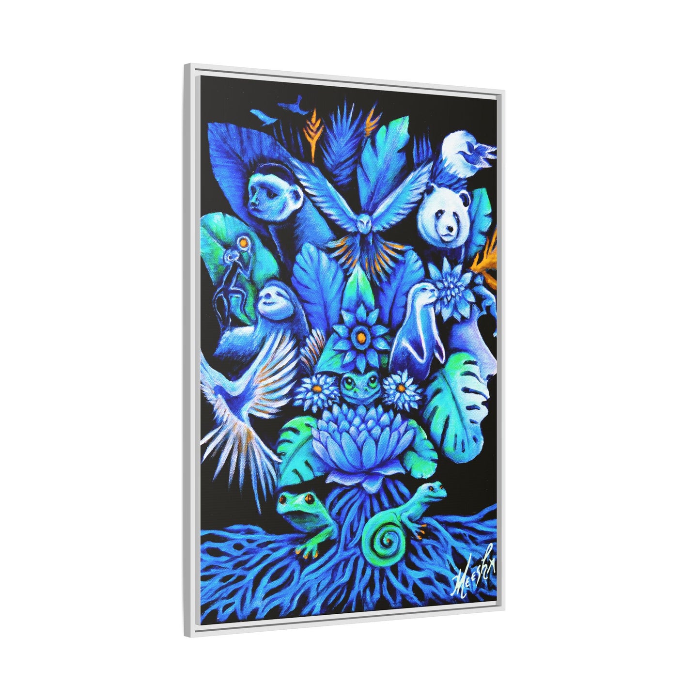 Out of The Blue Framed Canvas Print