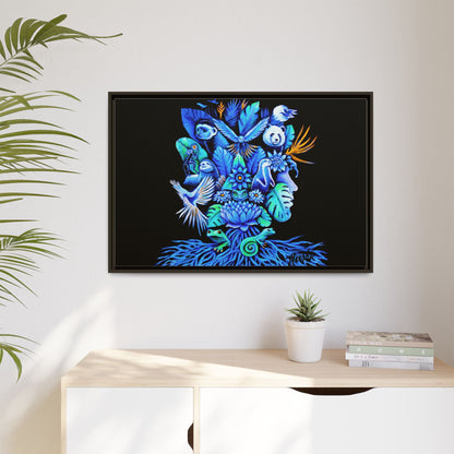 Out of The Blue Framed Canvas Print