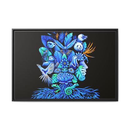 Out of The Blue Framed Canvas Print