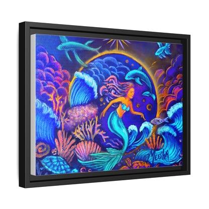 Celestrial Extraterrestrial Framed Canvas Print