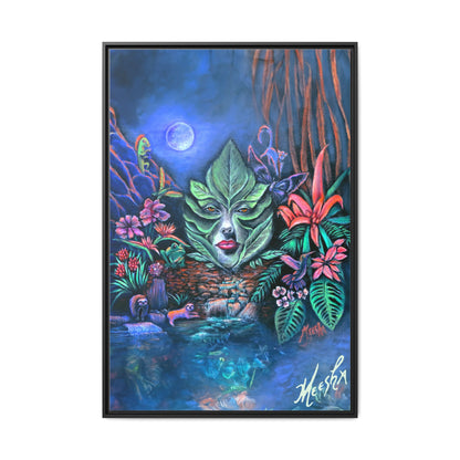 Moonlight Mischief Framed Canvas Print