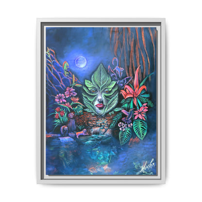 Moonlight Mischief Framed Canvas Print