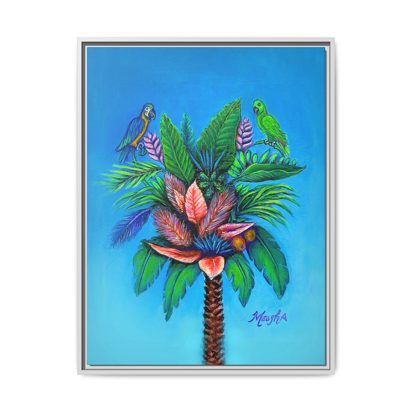 Palm Tree of Life Framed Canvas Print