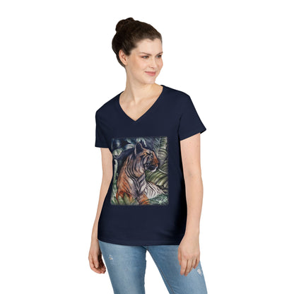 Watchful Warrior Ladies' V-Neck T-Shirt