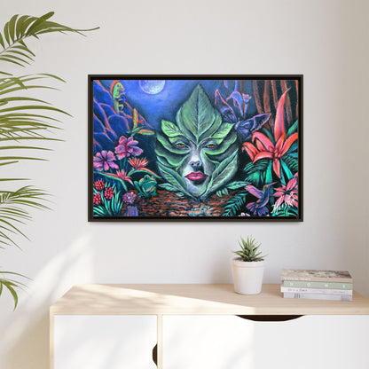 Moonlight Mischief Framed Canvas Print