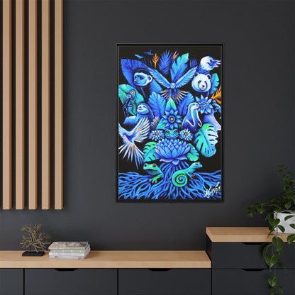 Out of The Blue Framed Canvas Print