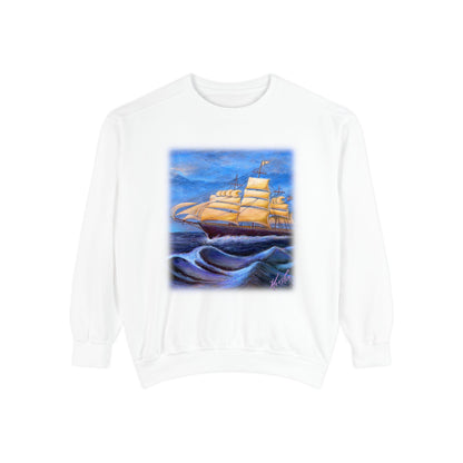 Whimsical Wavehopper Unisex Garment-Dyed Sweatshirt