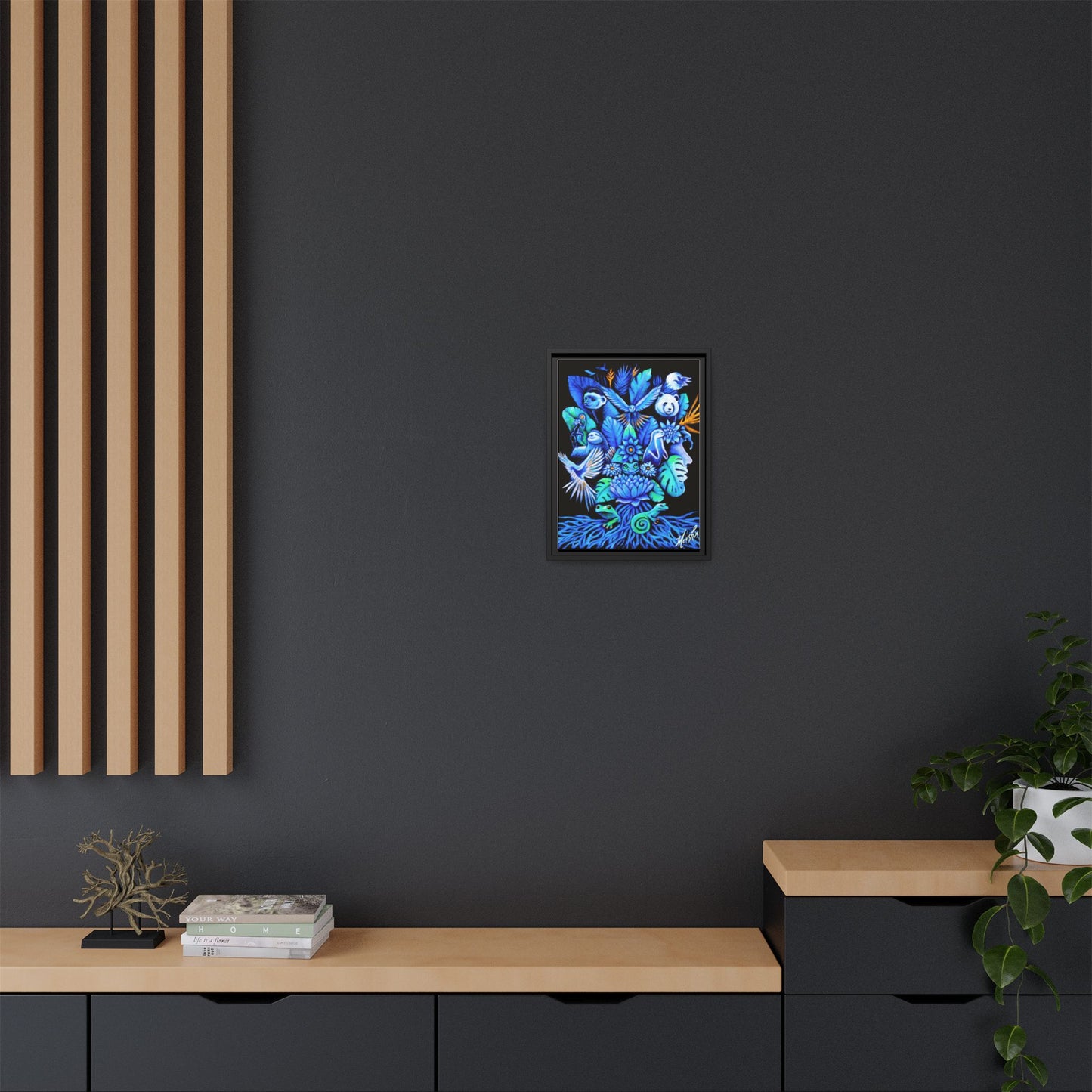 Out of The Blue Framed Canvas Print