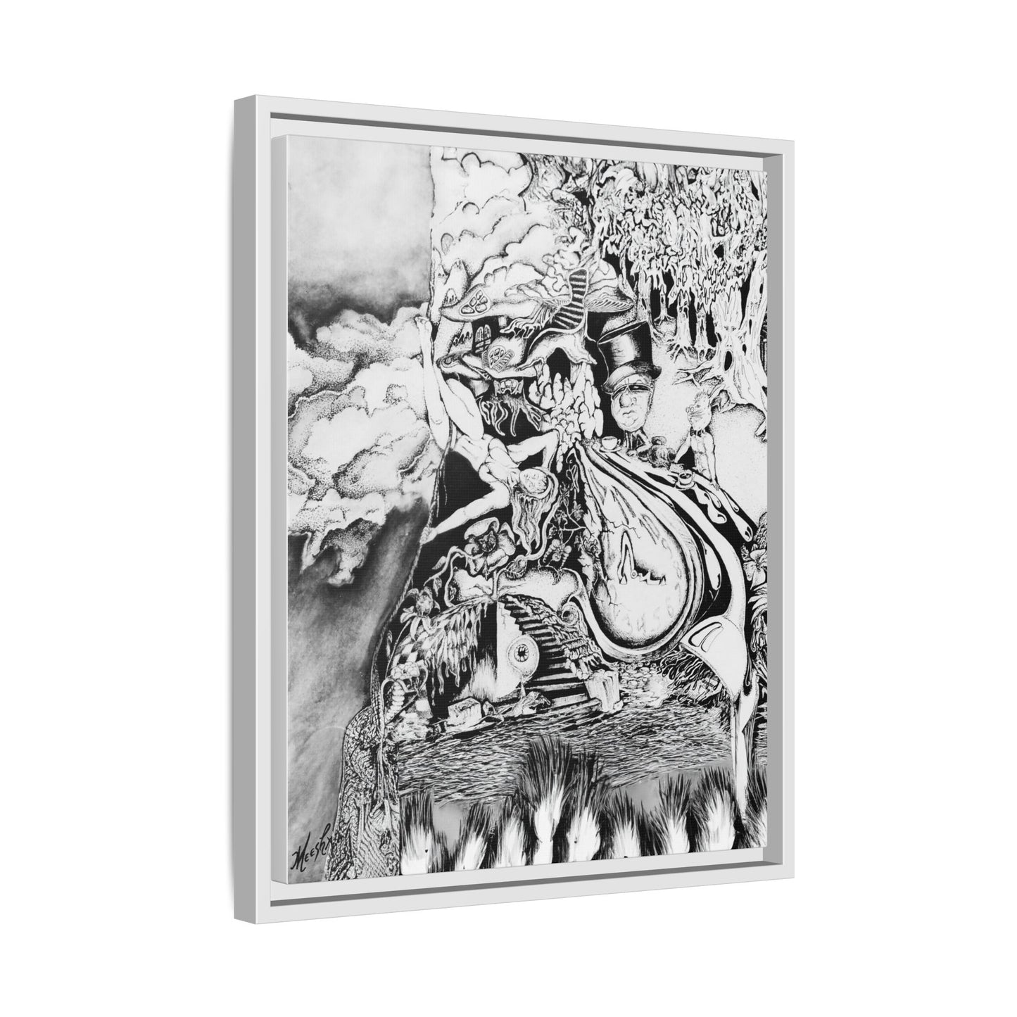 Alice In Blunderland Framed Canvas Print
