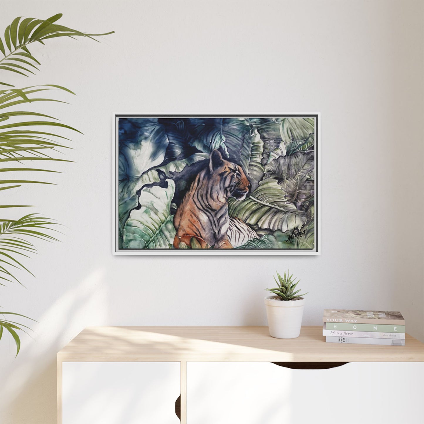 Watchful Warrior Framed Canvas Print
