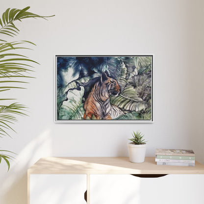 Watchful Warrior Framed Canvas Print