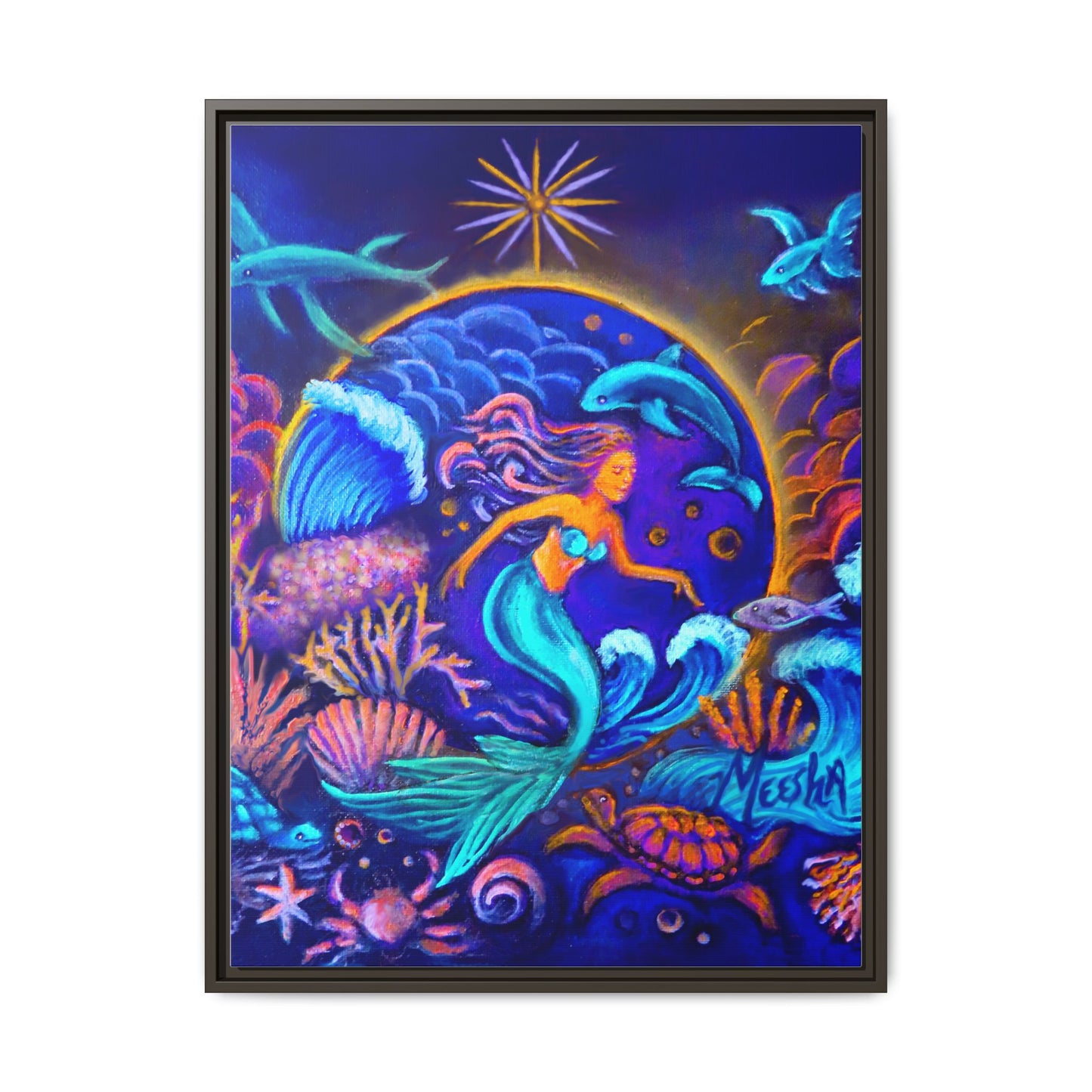 Celestrial Extraterrestrial Framed Canvas Print