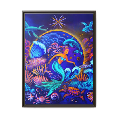 Celestrial Extraterrestrial Framed Canvas Print