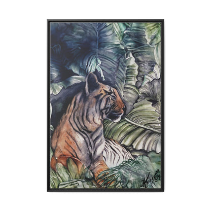 Watchful Warrior Framed Canvas Print