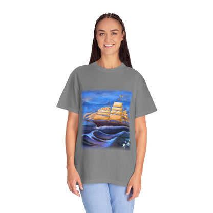 Whimsical Wavehopper Unisex Garment-Dyed T-shirt