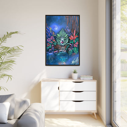 Moonlight Mischief Framed Canvas Print
