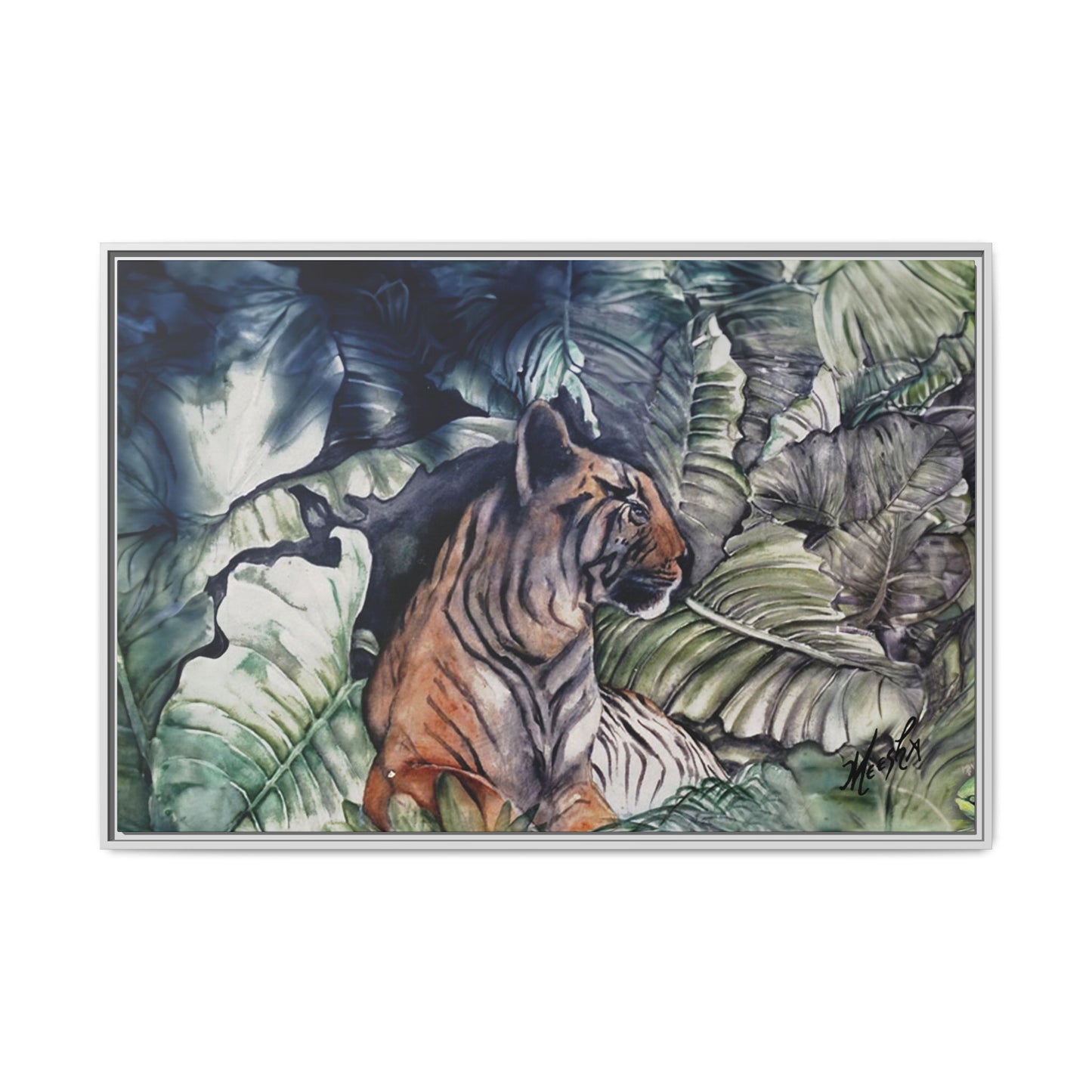 Watchful Warrior Framed Canvas Print