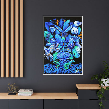 Out of The Blue Framed Canvas Print