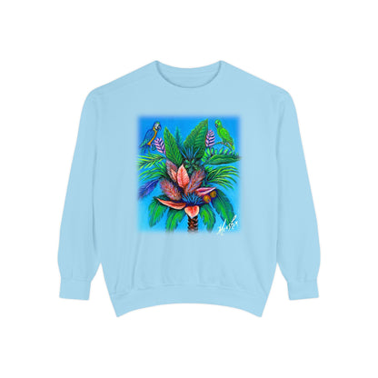 Palm Tree of Life Unisex Garment-Dyed Sweatshirt