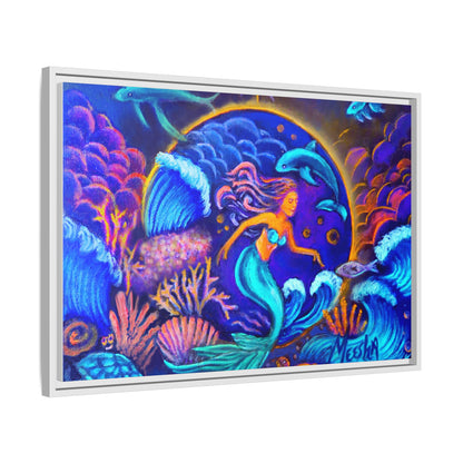 Celestrial Extraterrestrial Framed Canvas Print