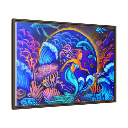 Celestrial Extraterrestrial Framed Canvas Print