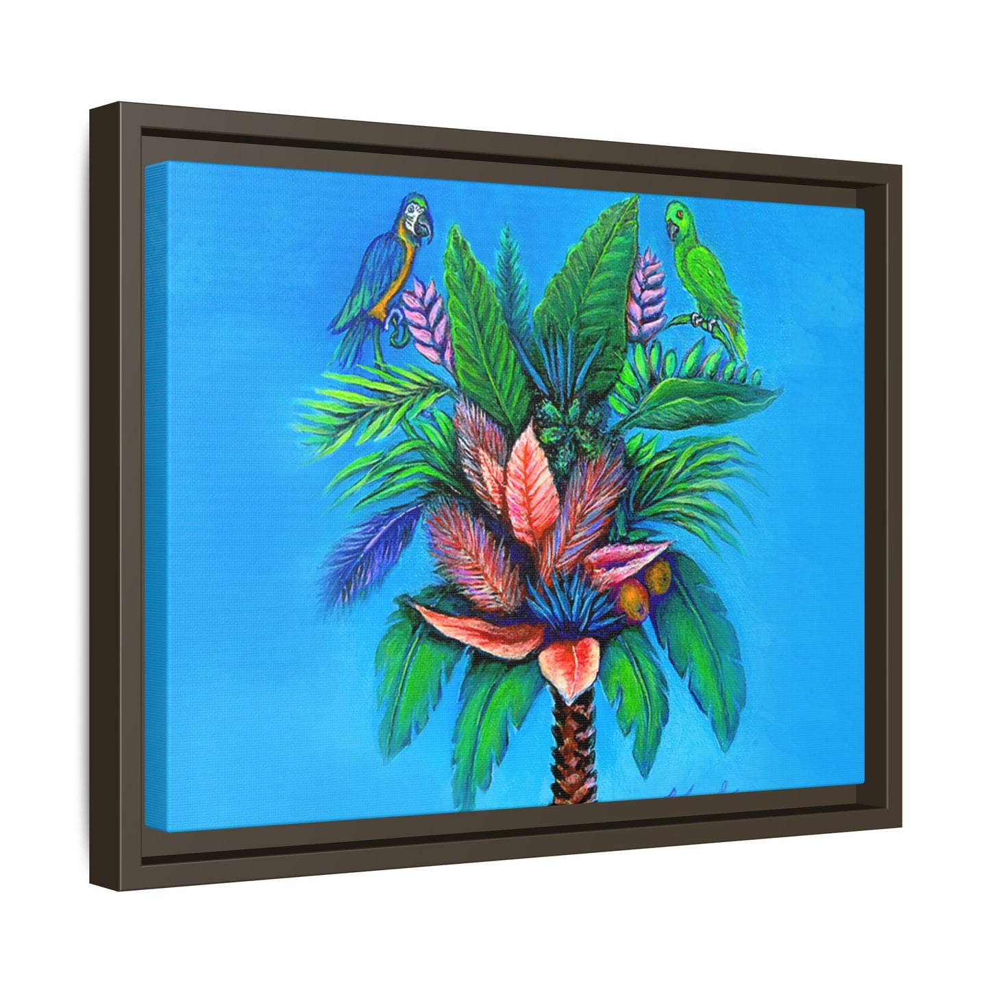 Palm Tree of Life Framed Canvas Print