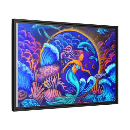 Celestrial Extraterrestrial Framed Canvas Print