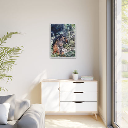 Watchful Warrior Framed Canvas Print