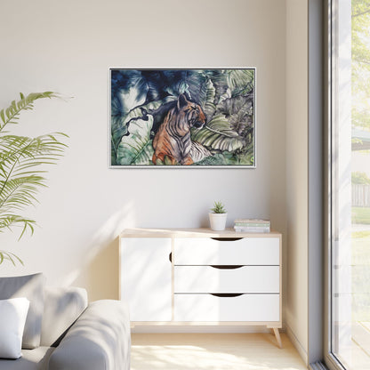 Watchful Warrior Framed Canvas Print