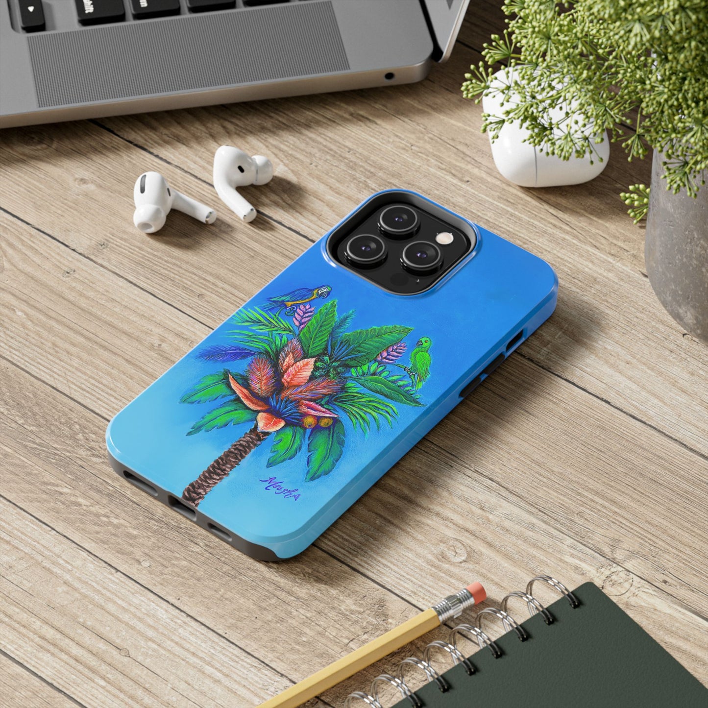 PalmTree of Life Tough Phone Case for Nature Lovers and Parrot heads