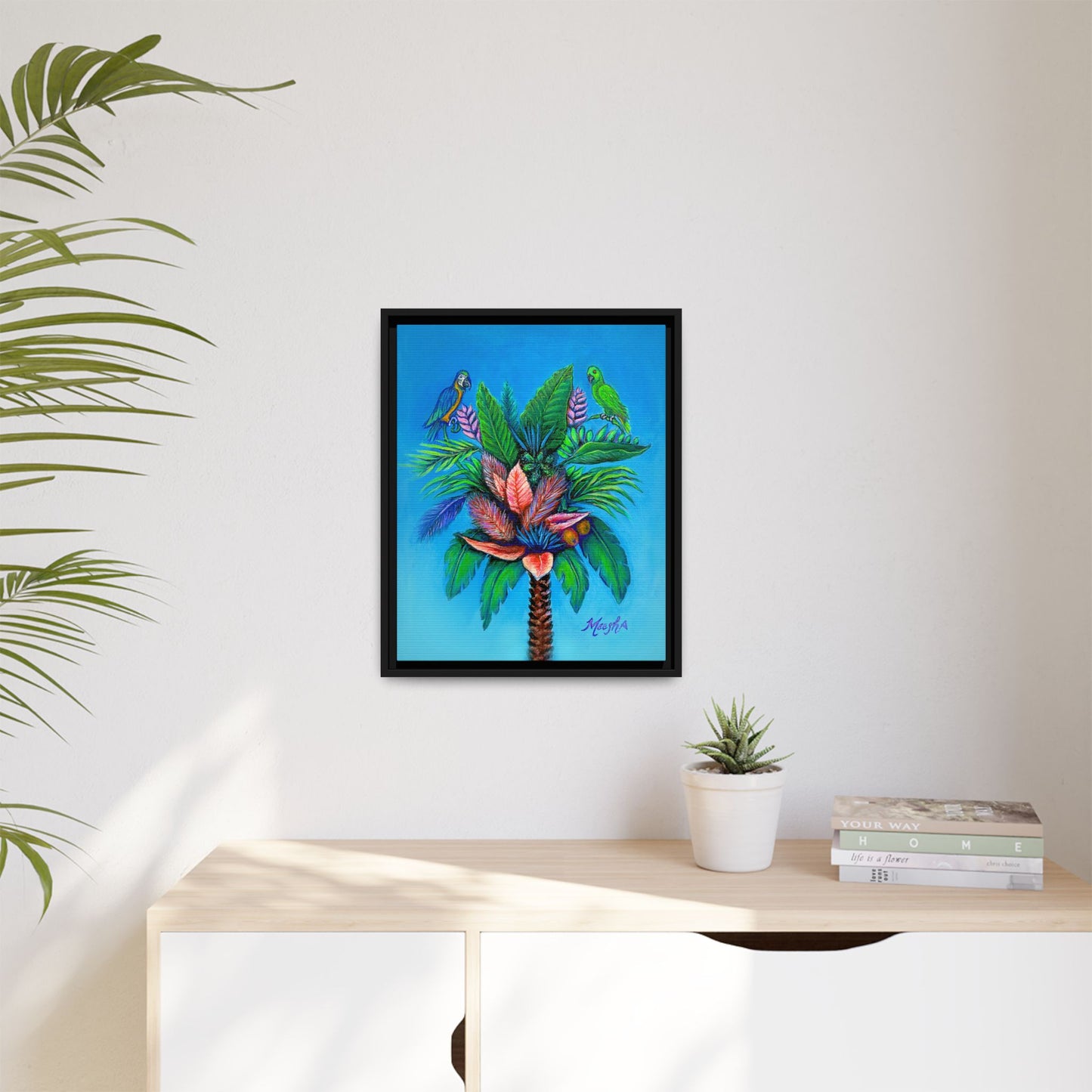 Palm Tree of Life Framed Canvas Print
