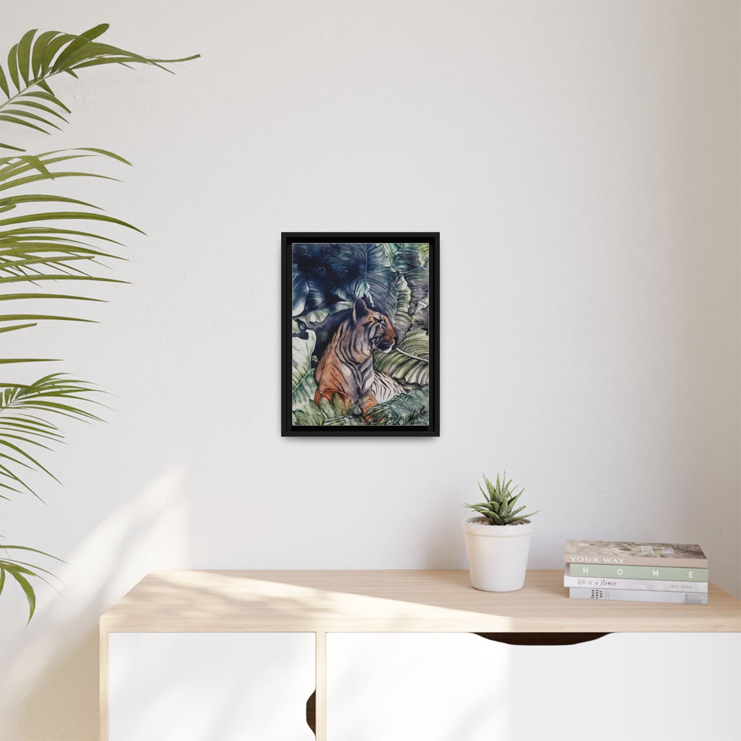 Watchful Warrior Framed Canvas Print