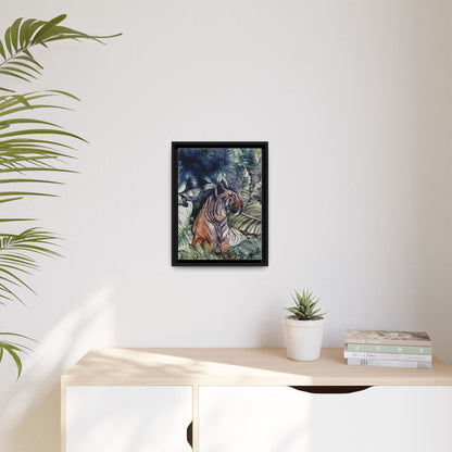 Watchful Warrior Framed Canvas Print
