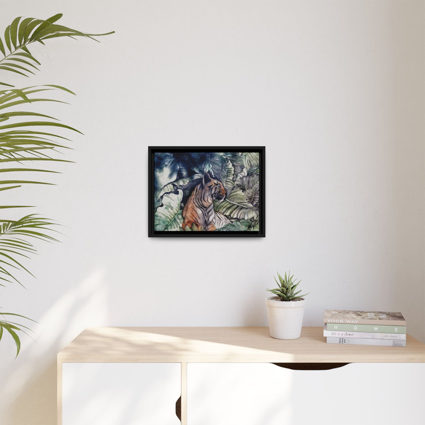 Watchful Warrior Framed Canvas Print