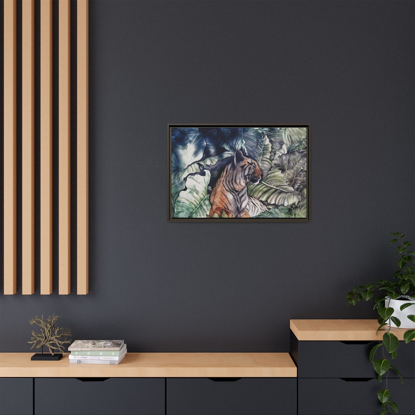 Watchful Warrior Framed Canvas Print