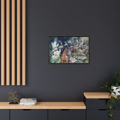 Watchful Warrior Framed Canvas Print