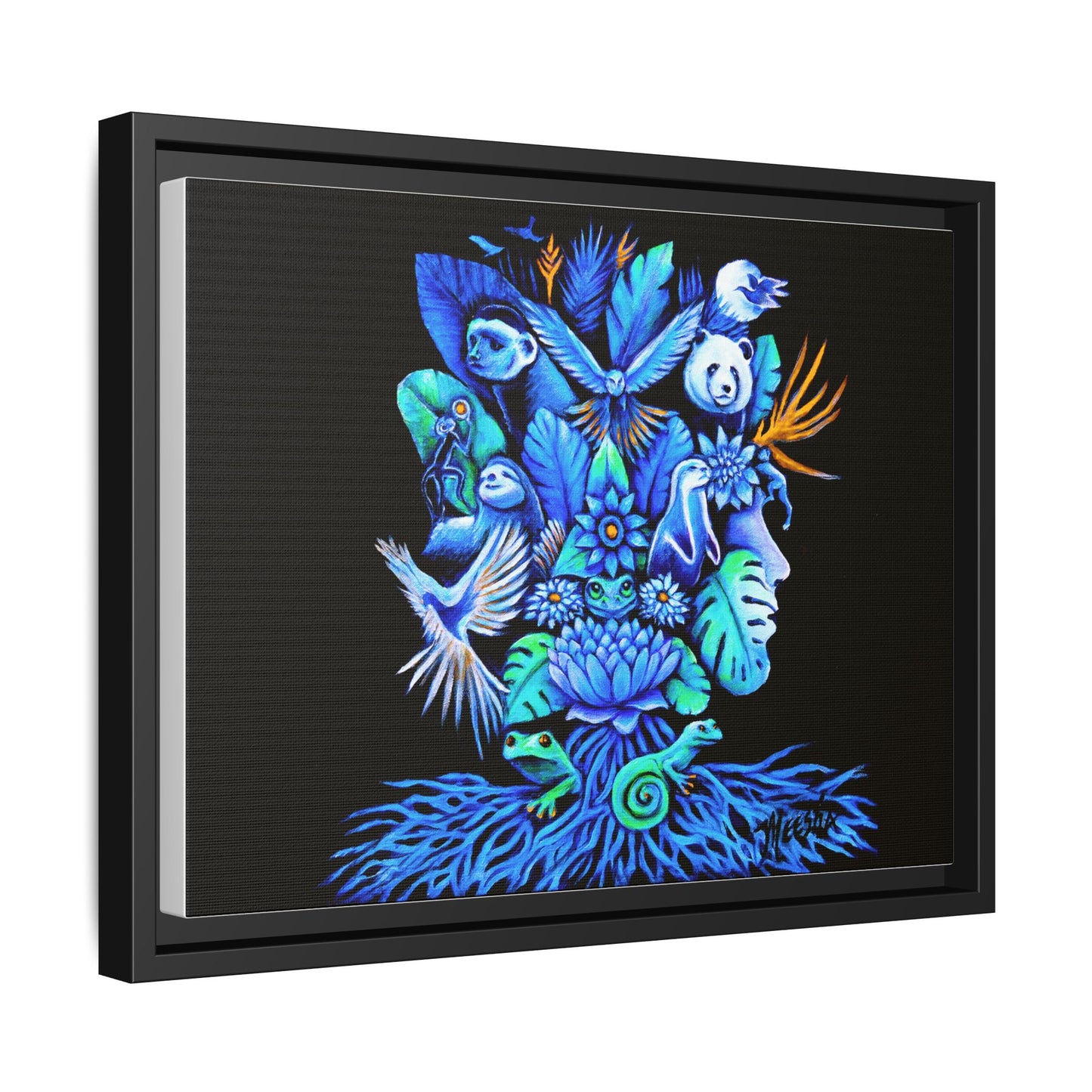 Out of The Blue Framed Canvas Print