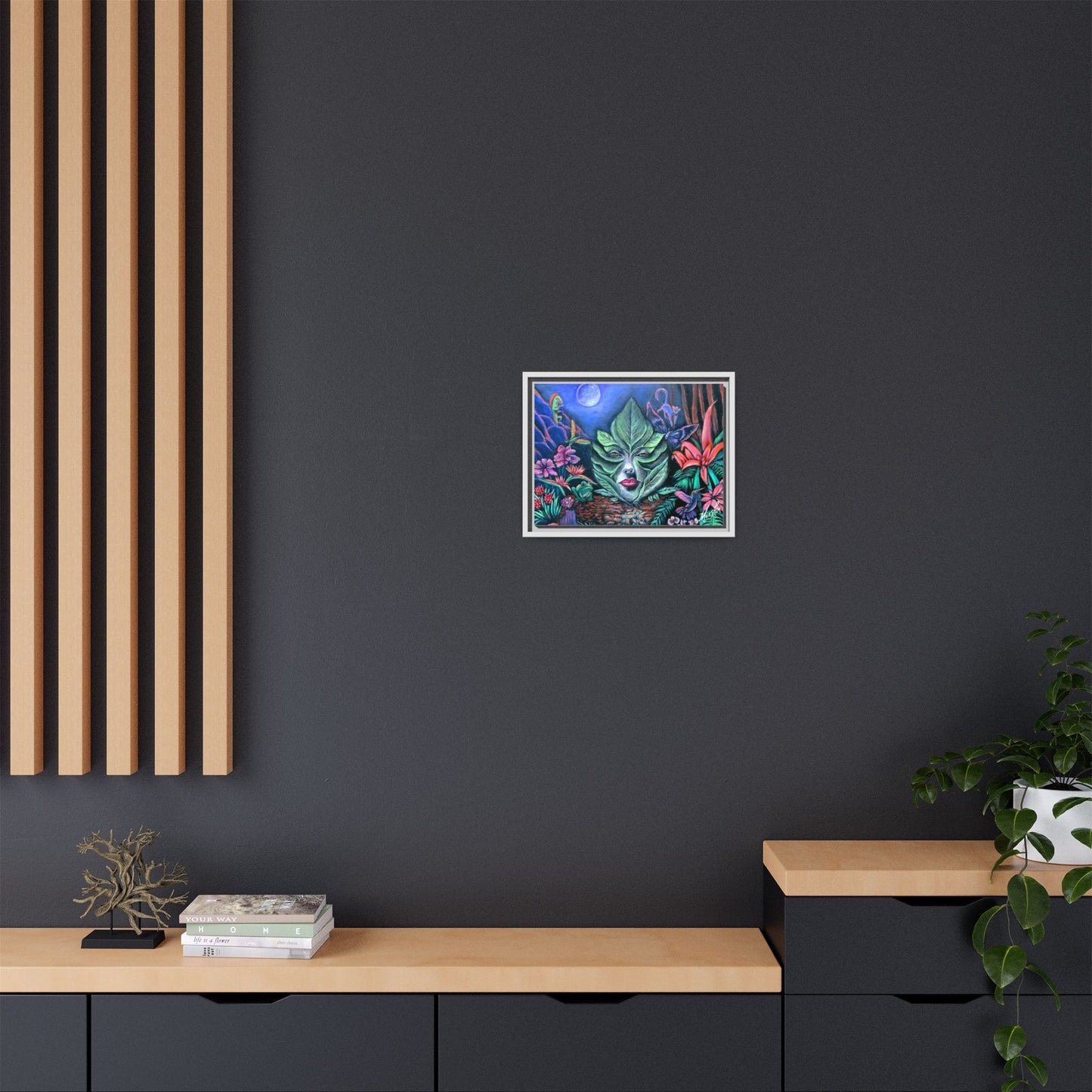 Moonlight Mischief Framed Canvas Print