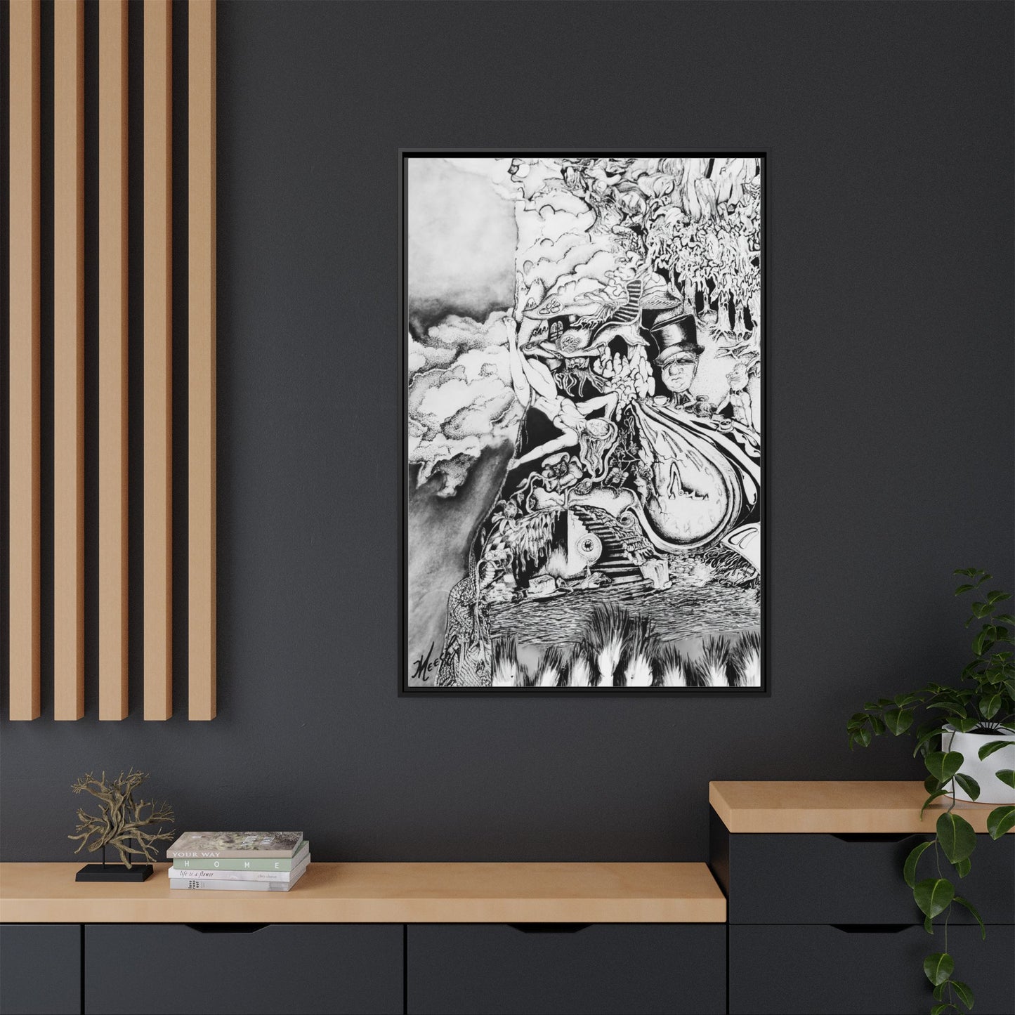 Alice In Blunderland Framed Canvas Print