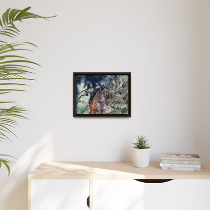 Watchful Warrior Framed Canvas Print