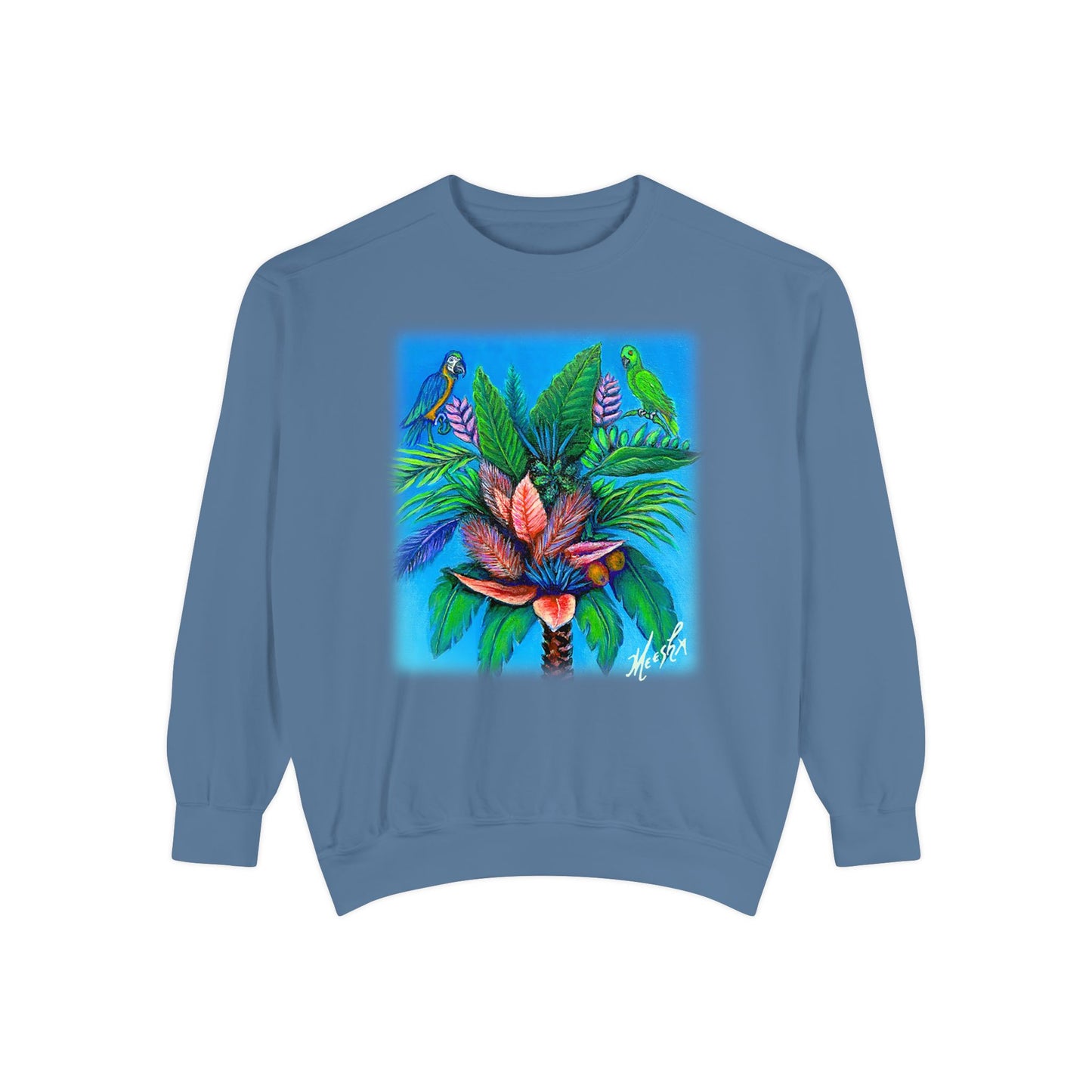 Palm Tree of Life Unisex Garment-Dyed Sweatshirt