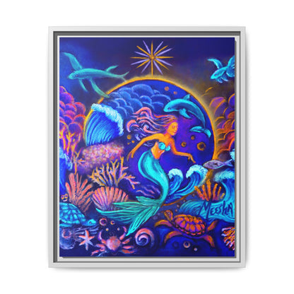 Celestrial Extraterrestrial Framed Canvas Print