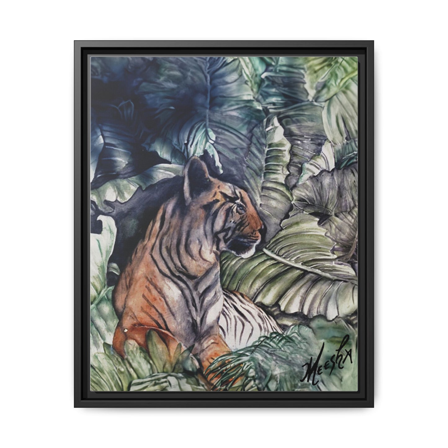 Watchful Warrior Framed Canvas Print