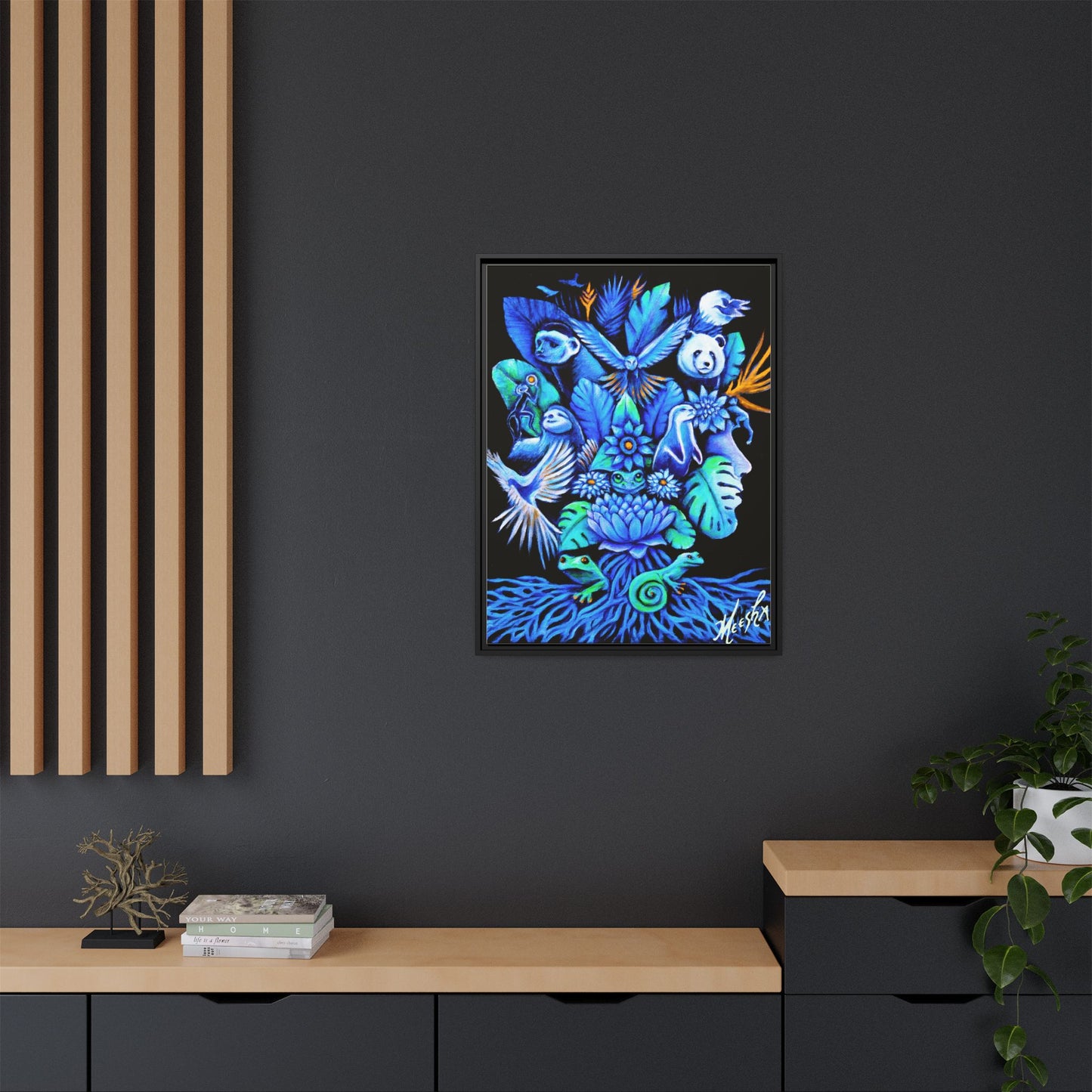 Out of The Blue Framed Canvas Print