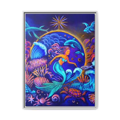 Celestrial Extraterrestrial Framed Canvas Print