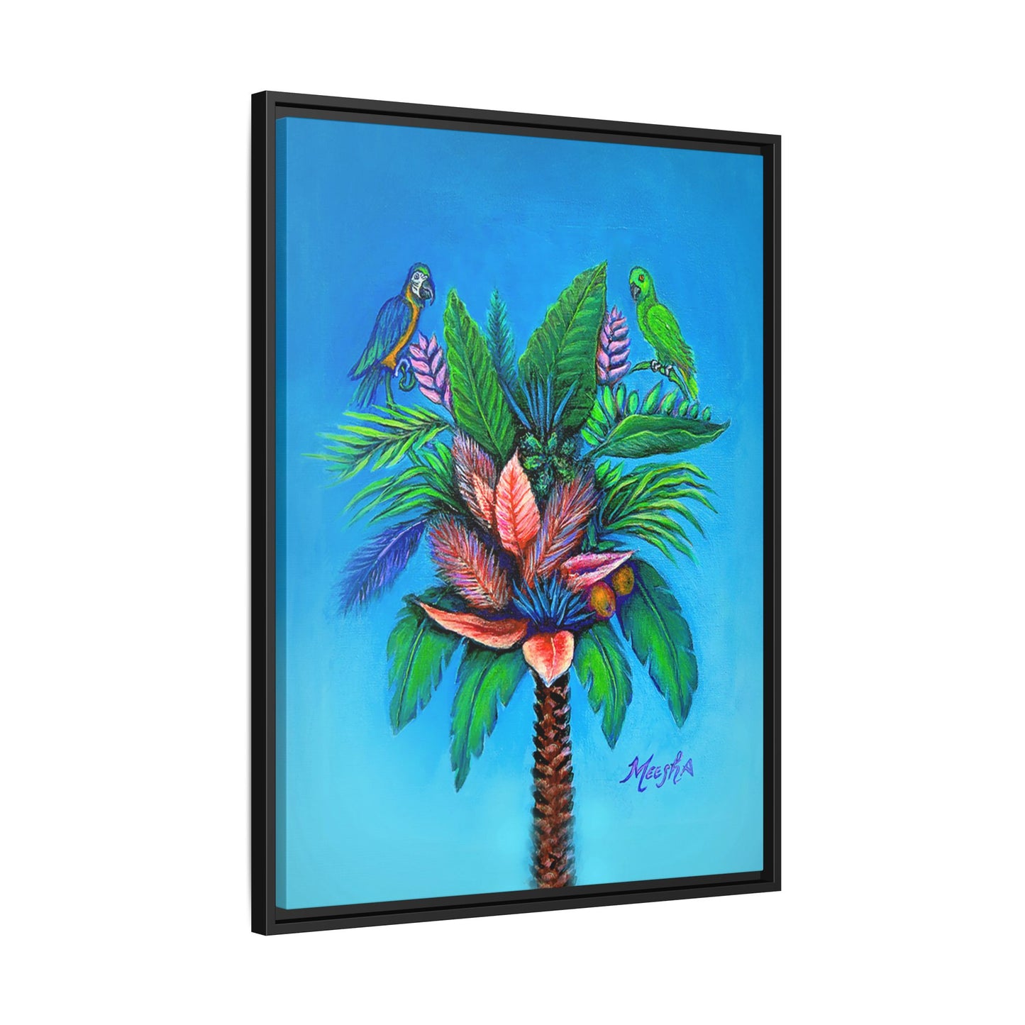 Palm Tree of Life Framed Canvas Print
