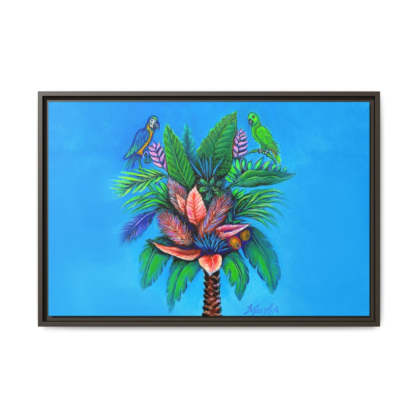 Palm Tree of Life Framed Canvas Print