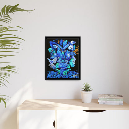 Out of The Blue Framed Canvas Print